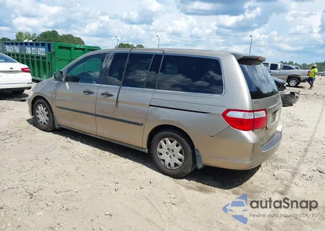 2006 Honda Odyssey Lx z USA, uszkodzony, nr VIN 5FNRL38206B086779